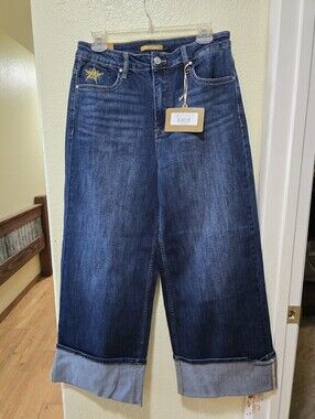 Rodeo Quincy Rodeo To Runway Dark Blue Wide-Leg Cuffed Or Uncuffed Women’s Jeans